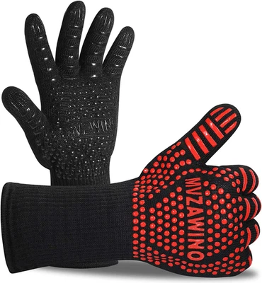 1472°F Heat Resistant BBQ Grilling Gloves Non-Slip Oven Mitts for Cooking - Image 1 of 4