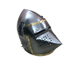 Casco Bascinet Medieval Armadura Hounskull Caballero Navidad Hecho a Mano Visera Estilo - Imagen 1 de 8