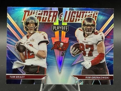 2021 Panini Playoff - Thunder and Lightning Tom Brady, Rob Gronkowski #TL-4 - Image 1 of 2