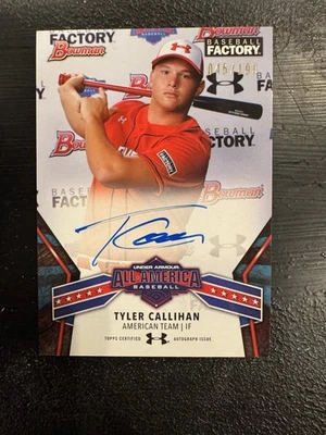 2019 Bowman Draft Tyler Callihan Under Armour All America Game Rookie Auto #/199 - Image 1 of 3