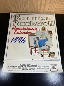 Norman Rockwell Appointment Calendar 1996 State Farm East Ellijay Georgia - Picture 1 of 4
