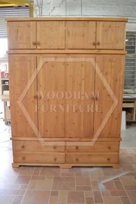 HANDMADE BALTIC SOLID PINE QUAD WITH TOPBOX IN GOLDEN OAK WAX (NOT FLATPACKED) - Image 1 of 4