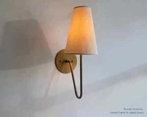 1 aplique de pared de latón envejecido ligero • Aplique de tocador de baño "S... - Imagen 1 de 10