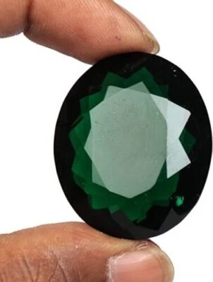 AAA+ Green Amethyst 65.75 Ct. Oval Faceted Cut Loose Gemstone Ring for Pendant - Image 1 of 4