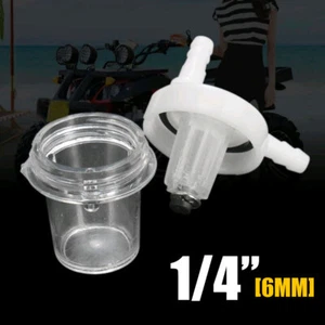2Pcs 1/4" 6mm Petrol Fuel Filter For Motorcycle Using 1/4 inch (6mm) Fuel Line - Picture 1 of 12