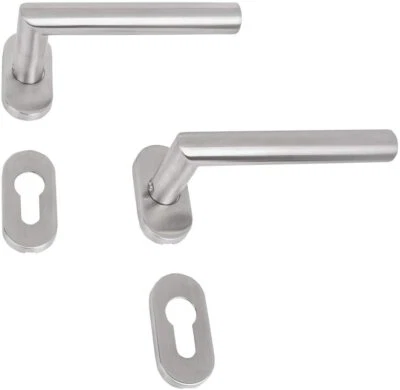 Maniglia Ovale ferramenta per porte Forma Di L Acciaio Inox Giardino Pz Stretto - Immagine 1 di 4