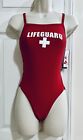 Officially Licensed Women’s RED LIFEGUARD Swimsuit NEW WITH TAGS!  Size 30 XS