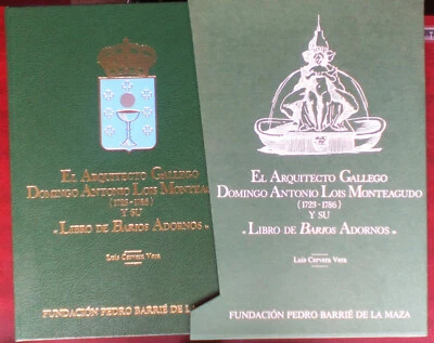 ARQUITECTO GALLEGO LOIS MONTEAGUDO Y SU LIBRO DE VARIOS ADORNOS-LUJO CAJA CARTÓN - Imagen 1 de 4