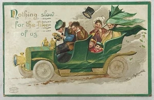 1910 Postal en relieve Ellen H. Clapsaddle "Nada lento para los como de nosotros" - Imagen 1 de 4