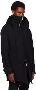 Abrigo con capucha negro para jóvenes en pasaclava talla XS - Imagen 1 de 4