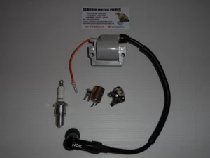 TY 125 YAMAHA 1K6 KIT RUPTEUR ET CONDENSATEUR+BOBINE+ANTIPARASITE+BOUGIE - Imagen 1 de 1