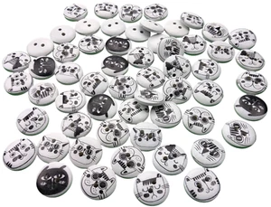 10x Knopf Rund Vintage Katze Tiere Knöpfe 15mm Kinder Jungen schwarz weiß cat - Picture 1 of 6
