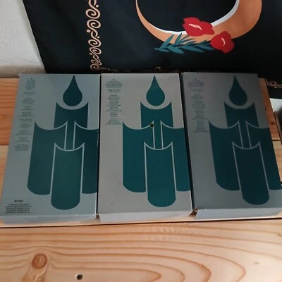 复古 PartyLite 无香型 10 英寸蜡烛 - 17 蜡烛金色/紫色/灰褐色 — 第 1/4 张图片