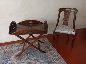 REPRODUX Tisch mit abnehmbaren Tablet, restauriert, Butlertisch - Bild 1 von 9