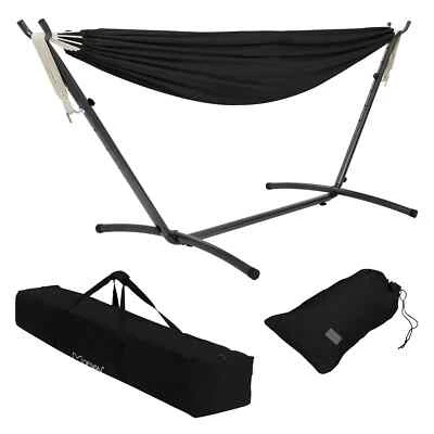 ML DESIGN MODERN LIV XXL Hängematte mit Stahlgestell Tragbar Hängeliege Hängesessel mit Tragetasche