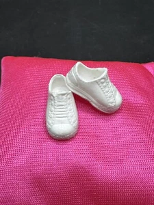 Barbie Club Chelsea Or Tommy Doll White Sneakers Replacement Tennis Shoes - Picture 1 of 4
