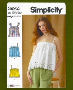 Very Easy Light Summer Tops Sewing Pattern~NEW (Sizes 4-12) Simplicity 9953 - Picture 1 of 5