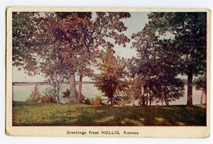 Greetings from HOLLIS Kansas Postcard - Picture 1 of 4