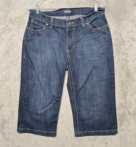 Cabelas Shorts Womens Size 12 Regular Blue Denim Bermuda Walking Everyday - Picture 1 of 15