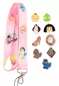 Tangled Rapunzel Starter Schlüsselband Set mit 5 Disney Park Trading Pins Brandneu - Bild 1 von 1
