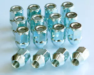 Auto Ruota Chiuso Dado Bulloni Dadi per Ford M12 X 1.5 19mm Esagonali Conici X - Foto 1 di 1
