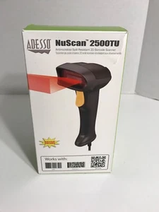 New Open Box Adesso NuScan 25000TU Antimicrobial Spill Resisant Barcode Scanner - Picture 1 of 19