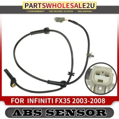 Sensor de velocidad de rueda ABS delantero izquierdo o derecho para Infiniti FX35 FX45 2003 2004-2008 Foto 1 de 4