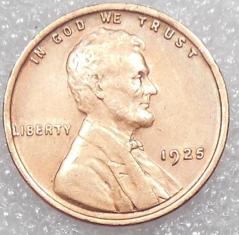 1925 RED/Brown About  Uncirculated Lincoln Wheat Cent Cover