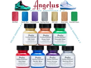 Angelus Acrylic Leather Pearlescent Paint Shoes Sneakers Bags Boots Design 1oz - Picture 1 of 8