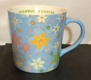 Starbucks 2005 Spring Floral Blue Mug - Picture 1 of 8