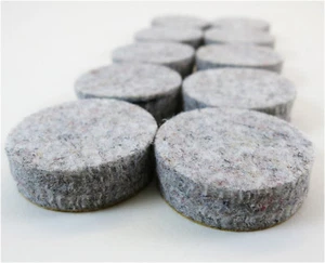 Felt glider 10 mm thick round 26 34 42 52 62 mm, felt glider strong self-adhesive - Picture 1 of 2