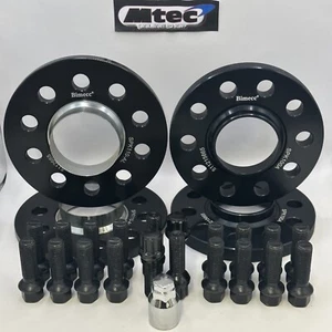 2x12mm 2x 15mm Black Bimecc Wheel Spacers, Black Bolts & Locks, Mercedes C Class - Picture 1 of 1