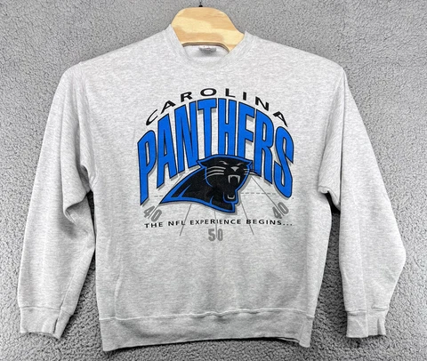 Vintage Hanes 1993 Carolina Panthers NFL Size XL Throwback Pullover Sweater Cover