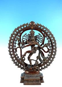 Lord Shiva Nataraja riesige Statur Bronze 50,5 x 43 cm aus Sammlung 8,8 Kg - Bild 1 von 7