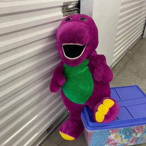 Vintage Barney Dinosaur 1993 Jumbo 3 Foot Stuffed Animal Toy Lyons Daikin Plush Cover