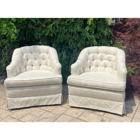 🤍🤍Vintage newly reupholstered chairs set of 2 Cover