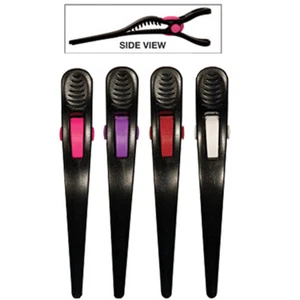 ST-SNS-199 BARBER BEAUTY SALON SOFT STYLE HAIR CUTTING SUPER GRIP HOLD CLIP 4 PC - Picture 1 of 1