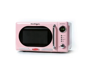 Nostalgia Retro Microwave Oven for Countertop, 0.9 cu ft, Vintage Design, Pink - Picture 1 of 5