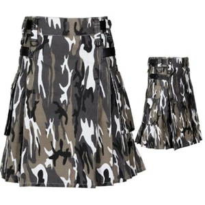 Scottish Cotton Utility Kilt Tactical Kilt Custom Military Highland Camo Design - Picture 1 of 18