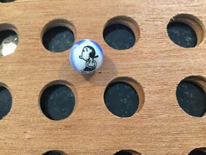 Vintage | Popeye's "OLIVE" Oyl | Blue & White Swirl Marble - Picture 1 of 4