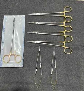 Lot Of 7 V. Mueller Mayo-Hegar & Hu-Friedy Castroviejo needle holder - Picture 1 of 3