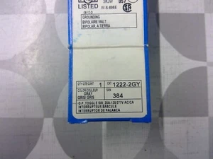 Leviton 1222-2GY 20A 120/277V DP Toggle Switch, Gray **Free Shipping** - Picture 1 of 4