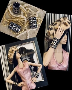FR, INTEGRITY DOLLS ,LARGE SILVERTONE WRIST BRACELET, NEW (no Doll ) - Picture 1 of 5