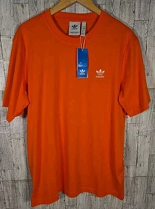 Adidas Essential T-Shirt M & L Orange Tee Mens Trefoil IY5367 NEW - Picture 1 of 7