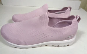 SKECHERS GOGA Mat go walk pink stretch fit slip-on women's Size 10 ~ NEW - Picture 1 of 24
