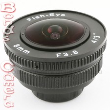 8mm f/3.8 C mount 4/3" Fisheye CCTV Lens for Micro 4/3 M4/3 E-PL7 M1 GH4 OM-D