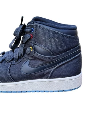 Air Jordan 1 Mid “Family Forever” Azul Marino Denim Multicolor 682782-415 Niños Talla 6Y Foto 1 de 4
