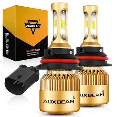 AUXBEAM 9007 LED Headlights Super Bright 100W 25000LM High Low Beam 6500K White - Image 1 of 4