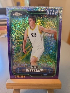 2024-25 Topps Chrome Lauri Markkanen #37 Purple Speckle /299 Utah Jazz - Picture 1 of 2
