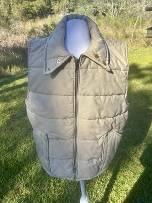 Vintage Tom Cat Nine Lives Insulated Vest Men’s Size Large Khaki - Image 1 of 4